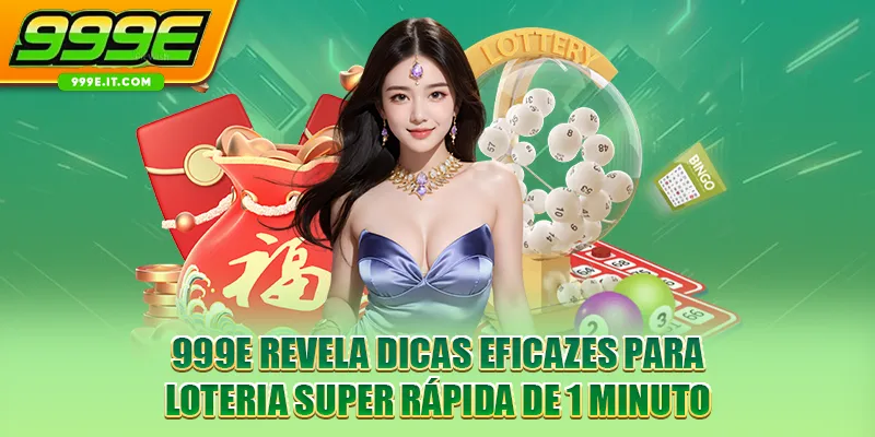 999E revela dicas eficazes para loteria super rápida de 1 minuto